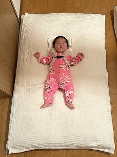 手作りの綿わたベビー布団を使って赤ちゃんが快眠で助かった…と喜ばれたお客様の声「布団屋しばた」// 岡山県瀬戸内市